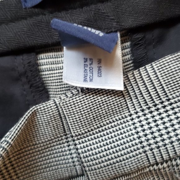 GAP Stretch Herringbone Black & White Pants Size 2, Rail Guide Adjustable… - Picture 4 of 7